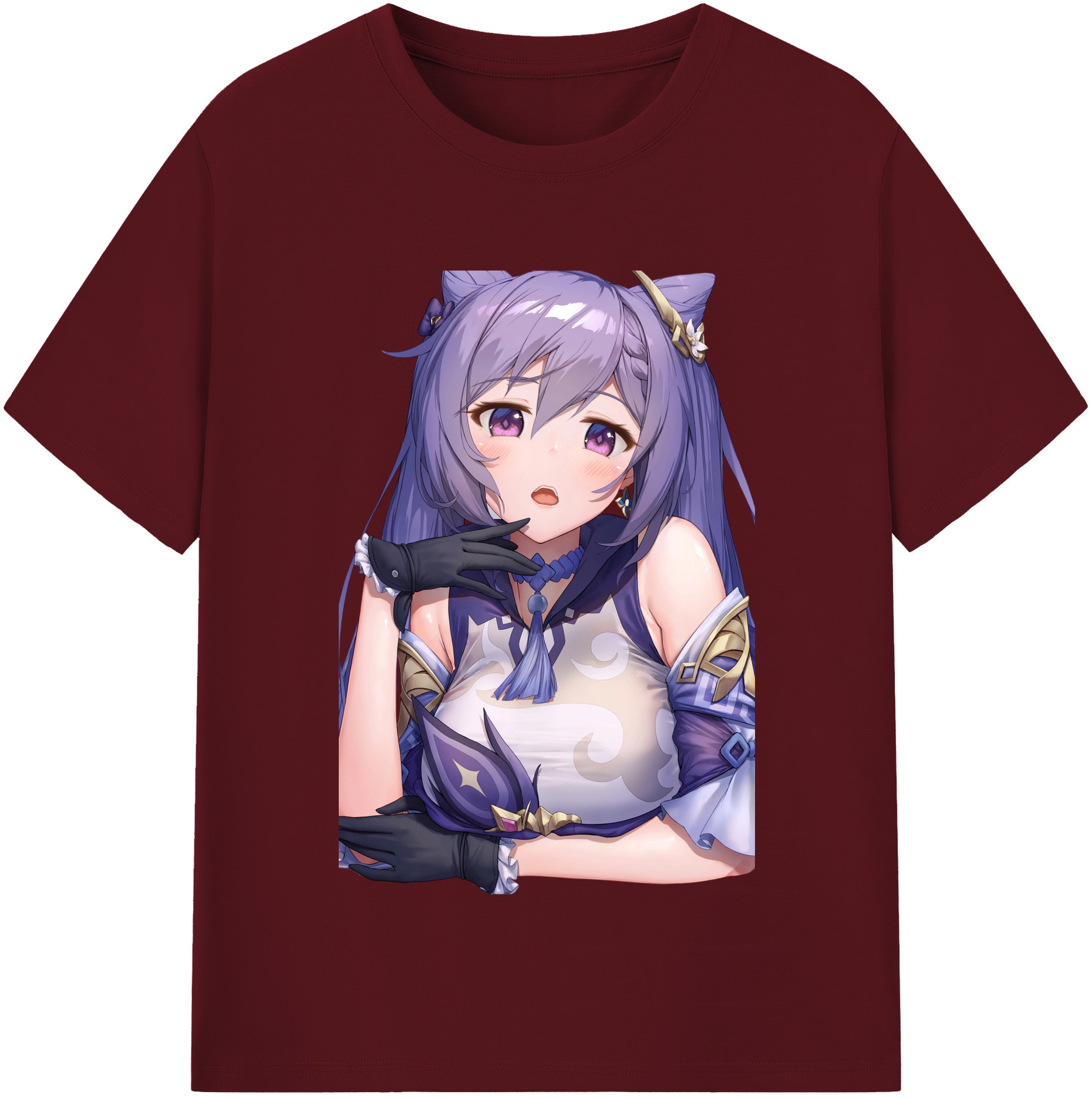 げんし神 刻晴 こくせい genshin Kokusei 綿100％半袖Tシャツ（フロントプリント）